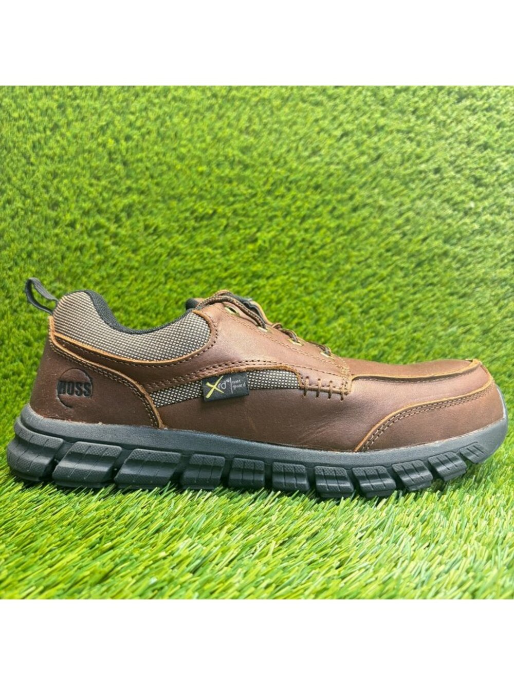 Hoss Stepper XRD Met Guard Men Size 10.5EE Brown Composite Toe Safety Work Shoes